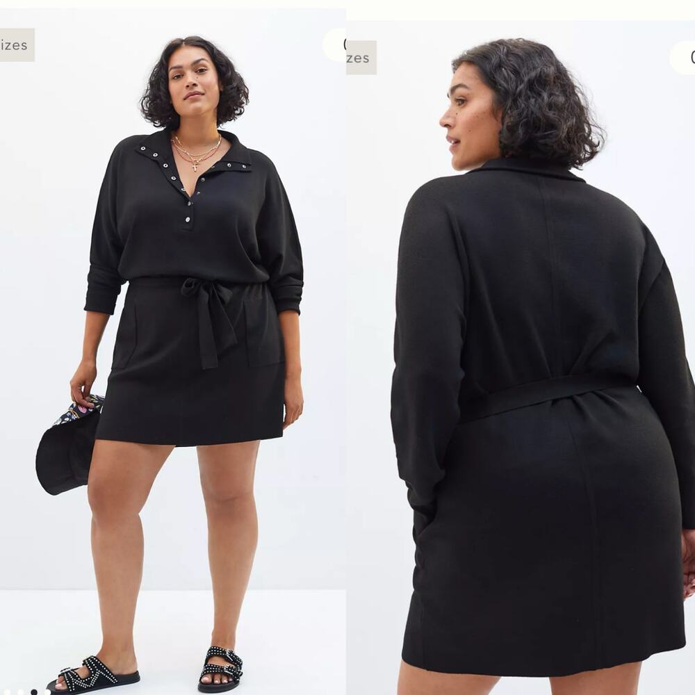 Anthropologie Daily Practice polo knit mini dress